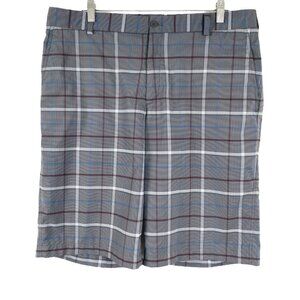 Nike Golf Shorts Multicolored Plaid Polyester Spandex Men's Size 36‎